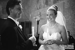 Bride and Groom Holding Candles